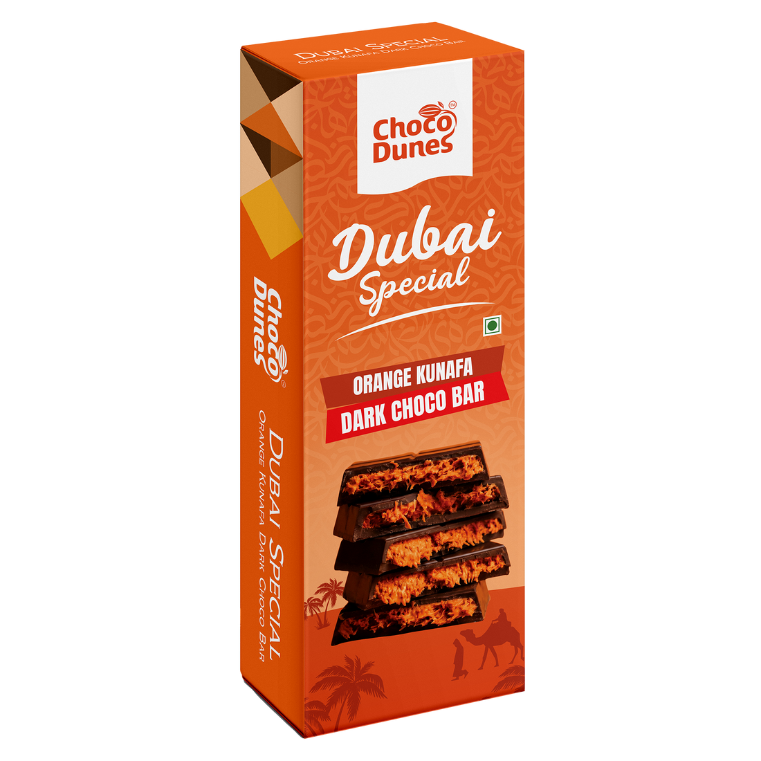 Orange Kunafa Dark Choco Bar (50g)