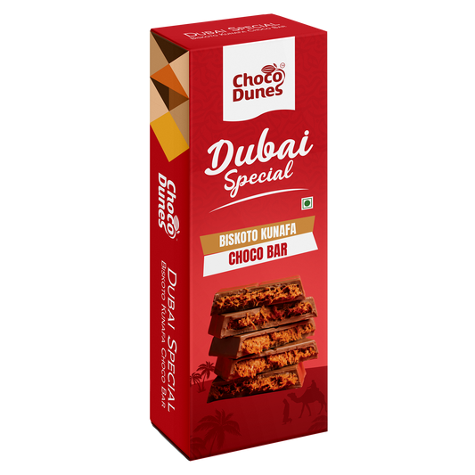 Biskoto Kunafa Choco Bar (50g) front of pack