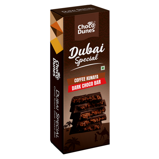 Coffee Kunafa Dark Choco Bar (50g) front of pack