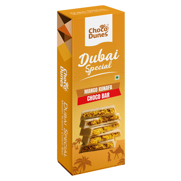 Mango Kunafa Choco Bar (50g) front of pack