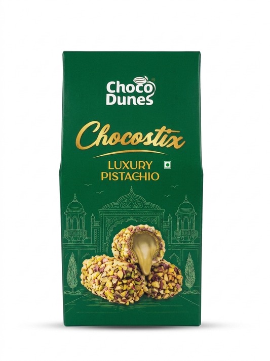 Chocodunes Chocostix Luxury Pistachio 180g box